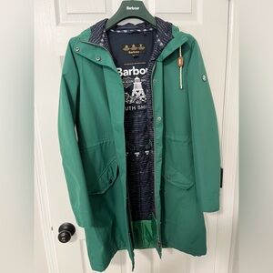 Green Barbour Whitford Anorak Rain Coat Jacket 10